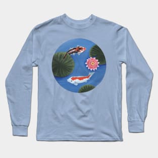 Koi Fish Swimming in Pond Long Sleeve T-Shirt